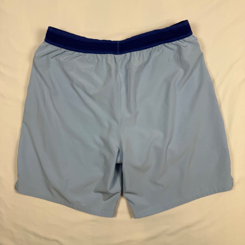Fabletics Mens XL Light Blue Athletic Training Shorts with Lining